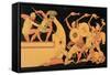 Ajax Defending the Greek Ships Against the Trojans, Reproduction of a Greek Vase-English School-Framed Stretched Canvas