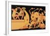 Ajax Defending the Greek Ships Against the Trojans, Reproduction of a Greek Vase-English School-Framed Giclee Print