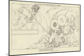 Ajax Defending the Greek Ships Against the Trojans-John Flaxman-Mounted Giclee Print