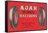 Ajax Hi-Speed Balloon Tires Advertisement-Found Image Press-Framed Stretched Canvas