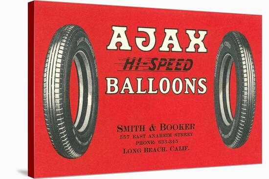 Ajax Hi-Speed Balloon Tires Advertisement-Found Image Press-Stretched Canvas