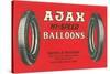 Ajax Hi-Speed Balloon Tires Advertisement-Found Image Press-Stretched Canvas