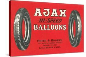 Ajax Hi-Speed Balloon Tires Advertisement-Found Image Press-Stretched Canvas