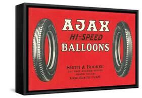 Ajax Hi-Speed Balloon Tires Advertisement-Found Image Press-Framed Stretched Canvas