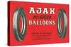 Ajax Hi-Speed Balloon Tires Advertisement-Found Image Press-Stretched Canvas