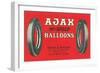 Ajax Hi-Speed Balloon Tires Advertisement-Found Image Press-Framed Giclee Print