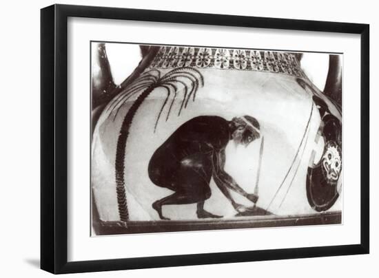 Ajax Preparing for His Death, Illustration after a 6th Century BC Greek Krater Vase-null-Framed Giclee Print