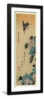 Ajisai Ni Kawasemi-Utagawa Hiroshige-Framed Giclee Print