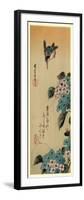 Ajisai Ni Kawasemi-Utagawa Hiroshige-Framed Premium Giclee Print
