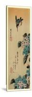 Ajisai Ni Kawasemi-Utagawa Hiroshige-Stretched Canvas