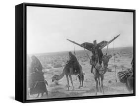 Ajman Bedouin on the Move (With Women's Litter, Hawdaj) Near Thaj, Saudi Arabia, 13th March 1911-William Henry Irvine Shakespear-Framed Stretched Canvas