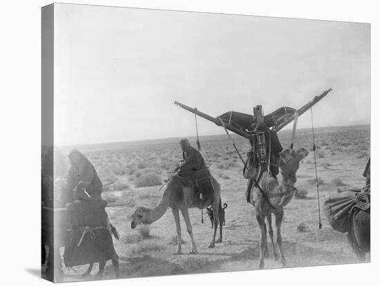 Ajman Bedouin on the Move (With Women's Litter, Hawdaj) Near Thaj, Saudi Arabia, 13th March 1911-William Henry Irvine Shakespear-Stretched Canvas