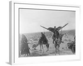 Ajman Bedouin on the Move (With Women's Litter, Hawdaj) Near Thaj, Saudi Arabia, 13th March 1911-William Henry Irvine Shakespear-Framed Photographic Print