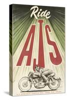 Ajs Motorcycle-Vintage Apple Collection-Stretched Canvas