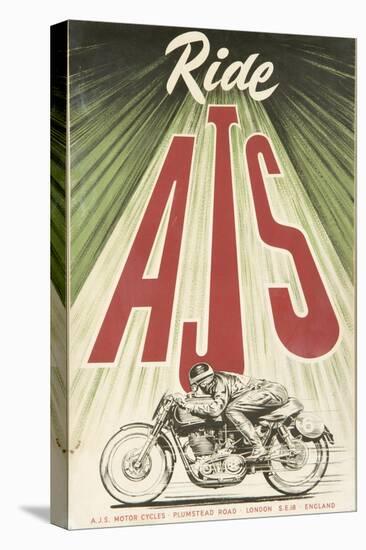 Ajs Motorcycle-Vintage Apple Collection-Stretched Canvas