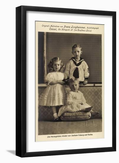 Ak Die Herzoglichen Kinder Von Sachsen Coburg Und Gotha, Kleid, Matrosenanzug-null-Framed Premium Photographic Print