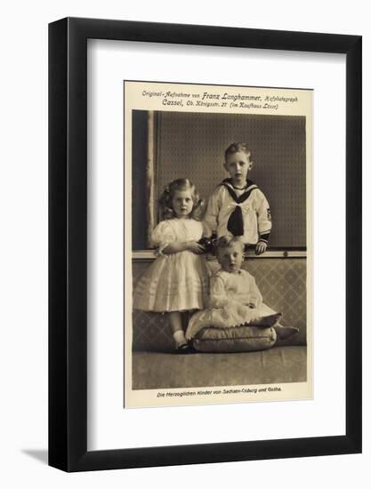 Ak Die Herzoglichen Kinder Von Sachsen Coburg Und Gotha, Kleid, Matrosenanzug-null-Framed Photographic Print