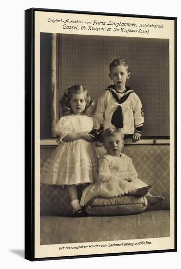 Ak Die Herzoglichen Kinder Von Sachsen Coburg Und Gotha, Kleid, Matrosenanzug-null-Framed Stretched Canvas