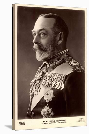 Ak H.M. King George, Field Marshal Uniform, Portrait, Decoration-null-Stretched Canvas