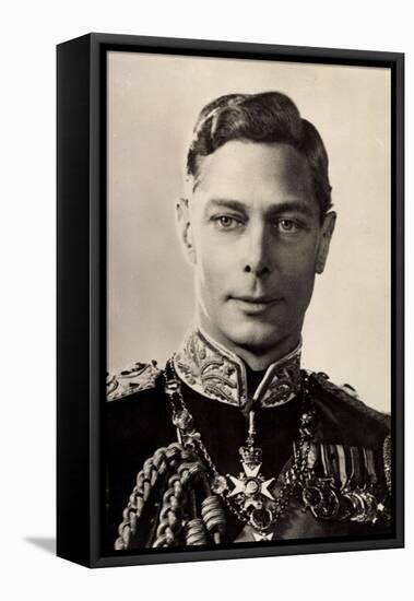 Ak His Majesty King George Vi., Portrait, Uniform, Medals-null-Framed Stretched Canvas