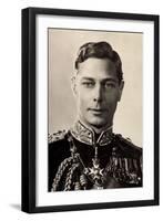 Ak His Majesty King George Vi., Portrait, Uniform, Medals-null-Framed Photographic Print