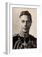 Ak His Majesty King George Vi., Portrait, Uniform, Medals-null-Framed Photographic Print