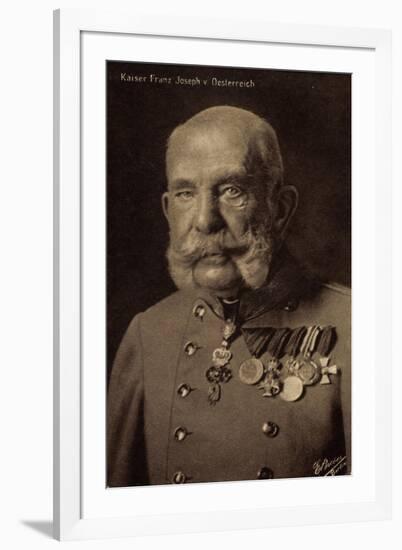 Ak Kaiser Franz Josef I., Portrait, Orden Und Abzeichen, Wohlfahrt-null-Framed Photographic Print