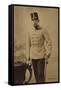 Ak Kaiser Franz Josef I., Standportrait, Uniform, Hochhut, Säbel-null-Framed Stretched Canvas
