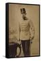 Ak Kaiser Franz Josef I., Standportrait, Uniform, Hochhut, Säbel-null-Framed Stretched Canvas