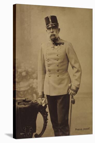 Ak Kaiser Franz Josef I., Standportrait, Uniform, Hochhut, Säbel-null-Stretched Canvas