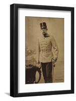 Ak Kaiser Franz Josef I., Standportrait, Uniform, Hochhut, Säbel-null-Framed Photographic Print