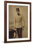 Ak Kaiser Franz Josef I., Standportrait, Uniform, Hochhut, Säbel-null-Framed Photographic Print