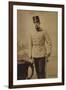 Ak Kaiser Franz Josef I., Standportrait, Uniform, Hochhut, Säbel-null-Framed Photographic Print