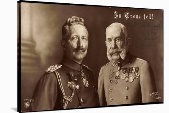 Ak Kaiser Wilhelm II, Kaiser Franz Josef I, in Treue Fest, Npg 4907 B-null-Stretched Canvas