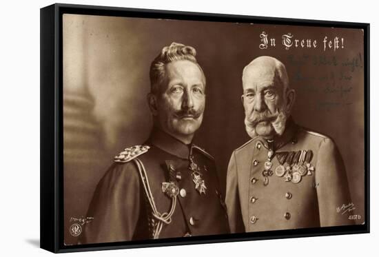 Ak Kaiser Wilhelm II, Kaiser Franz Josef I, in Treue Fest, Npg 4907 B-null-Framed Stretched Canvas