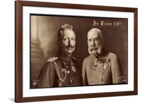 Ak Kaiser Wilhelm II, Kaiser Franz Josef I, in Treue Fest, Npg 4907 B-null-Framed Photographic Print