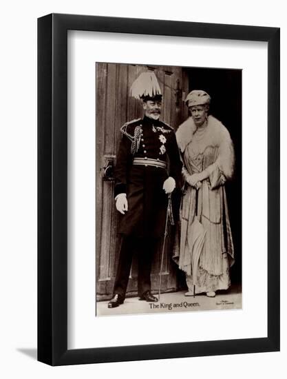 Ak King George V and Queen Mary, Maria Von Teck, England-null-Framed Photographic Print