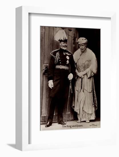 Ak King George V and Queen Mary, Maria Von Teck, England-null-Framed Photographic Print