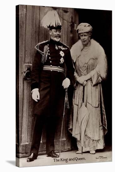 Ak King George V and Queen Mary, Maria Von Teck, England-null-Stretched Canvas