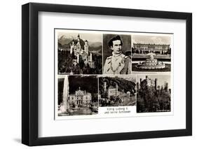 Ak König Ludwig II Und Seine Schlösser, Neuschwanstein, Hohenschwangau-German photographer-Framed Photographic Print