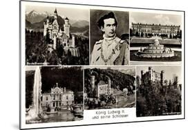 Ak König Ludwig II Und Seine Schlösser, Neuschwanstein, Hohenschwangau-German photographer-Mounted Photographic Print