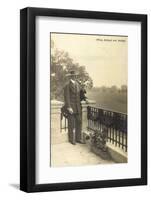 Ak Prinz Aribert Von Anhalt Mit Seinem Dackel-null-Framed Photographic Print