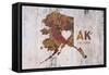 AK Rusty Cementwall Heart-Red Atlas Designs-Framed Stretched Canvas