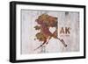 AK Rusty Cementwall Heart-Red Atlas Designs-Framed Giclee Print