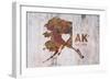 AK Rusty Cementwall Heart-Red Atlas Designs-Framed Giclee Print