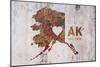 AK Rusty Cementwall Heart-Red Atlas Designs-Mounted Giclee Print