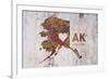 AK Rusty Cementwall Heart-Red Atlas Designs-Framed Giclee Print