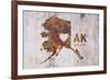 AK Rusty Cementwall Heart-Red Atlas Designs-Framed Giclee Print