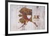 AK Rusty Cementwall Heart-Red Atlas Designs-Framed Giclee Print