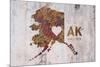 AK Rusty Cementwall Heart-Red Atlas Designs-Mounted Giclee Print